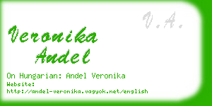 veronika andel business card